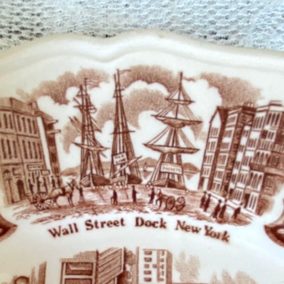 MEAKIN, ALFRED Fair Winds Brown 9" Luncheon/Dinner Plate - Set of 4, Brown Ships - Picture 5 of 7